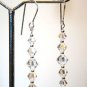 .925 Sterling Silver 5 Bead Crystal AB Earrings made with SWAROVSKI ELEMENTS