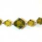 .925 Sterling Silver Olivine Olive Green Crystals made with SWAROVSKI ELEMENTS