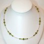 .925 Sterling Silver Olivine Olive Green Crystals made with SWAROVSKI ELEMENTS