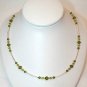 .925 Sterling Silver Olivine Olive Green Crystals made with SWAROVSKI ELEMENTS