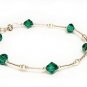 Handmade Emerald Sparkly Crystal Bracelet made with SWAROVSKI ELEMENTS 6mm