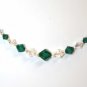 Handmade Emerald Green Sparkly Crystal Necklace made with SWAROVSKI ELEMENTS