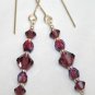 .925 Sterling Silver Amethyst Crystal Earrings made with SWAROVSKI ELEMENTS