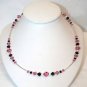 Handmade Sparkly Pink Black Crystal Necklace made with SWAROVSKI ELEMENTS