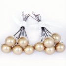 Bridal Ball 10 Hair Pins 8mm Vintage Gold Pearls made with SWAROVSKI ELEMENTS