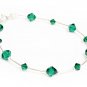 .925 Sterling Silver 46 Emerald Green Crystal made with SWAROVSKI ELEMENTS