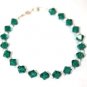 Handmade Emerald Green Sparkly Crystal Bracelet made with SWAROVSKI ELEMENTS