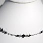 Handmade Grey Jet Black Crystal Necklae made with SWAROVSKI ELEMENTS