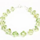 .925 Sterling Silver Bracelet Peridot Crystals MADE WITH SWAROVSKI ELEMENTS