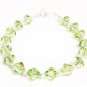 .925 Sterling Silver Bracelet Peridot Crystals MADE WITH SWAROVSKI ELEMENTS