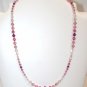 N7 .925 Sterling Silver Fuchsia Pink Crystal MADE WITH SWAROVSKI ELEMENTS