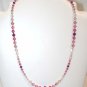 N7 .925 Sterling Silver Fuchsia Pink Crystal MADE WITH SWAROVSKI ELEMENTS