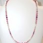 N7 .925 Sterling Silver Fuchsia Pink Crystal MADE WITH SWAROVSKI ELEMENTS