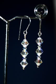 .925 Sterling Silver 3mm & 6mm Crystal AB Handmade made with SWAROVSKI ELEMENTS