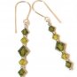 Olivine Crystal Earrings made with SWAROVSKI ELEMENTS Handmade 5B
