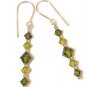 Olivine Crystal Earrings made with SWAROVSKI ELEMENTS Handmade 5B
