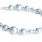 Light Blue Pearl Bracelet made with SWAROVSKI ELEMENTS 468 Handmade