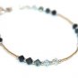 Blue Crystals Bracelet made with SWAROVSKI ELEMENTS Dark Indigo Navy Handmade