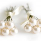 made with SWAROVSKI ELEMENTS 10 Hair Pins 8mm Cream Rose Pearl
