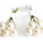 made with SWAROVSKI ELEMENTS 10 Hair Pins 8mm Cream Pearl Bridal Bridesmaids