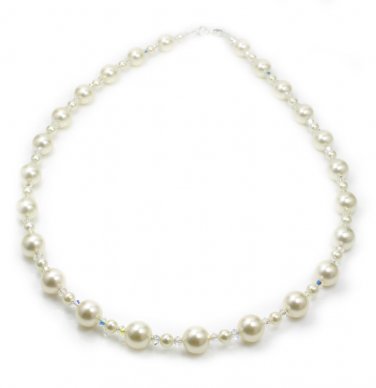 Pearl Crystal Bridal Necklace Made With SWAROVSKI ELEMENTS 83