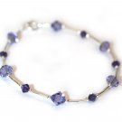 Handmade Purple Velvet Tanzanite Crystal Bracelet made with SWAROVSKI ELEMENTS