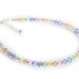 .925 Sterling Silver Crystals Pastel Rainbow Anklet made with SWAROVSKI ELEMENTS