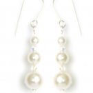 Handmade Cream Pearl Crystal Drop Earrings made with SWAROVSKI ELEMENTS 468