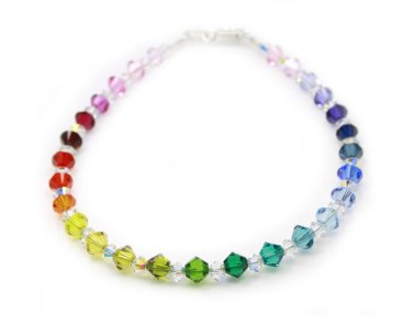 Rainbow Crystals Bracelet made with swarovski elements 2ab