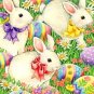 EASTER EGGS AND BUNNIES LARGE OUTDOOR DECORATIVE EASTER BUNNY FLAG