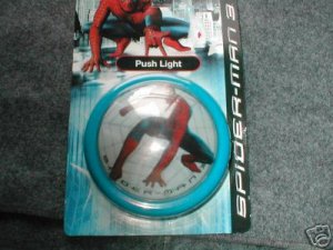 Spiderman push light, night light, kids, closet, NIP
