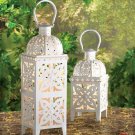 LARGE WHITE MEDALLION LANTERN-13356