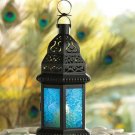 BLUE GLASS MOROCCAN LANTERN-37438