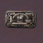 1 GRAM SILVER HORSE BULLION BAR .999 PURE
