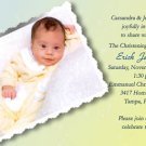 Tender Yellow & Blue Photo Baptism and Christening Invitations 5 x 8