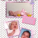 Multi Photos in Pink Photo Baptism and Christening Invitations 5 x 8
