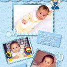 Multi Photos in BluePhoto Baptism and Christening Invitations 5 x 8
