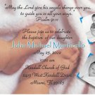 More Baby Feet for Boy Photo Baptism and Christening Invitations 5x8