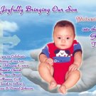 God's Hands and Photo Photo Baptism and Christening Invitations 5 x 8