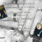 Photo Engagement and Wedding Announcements 5 x 8 Holding Hands & Ring