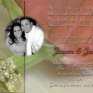 Roses with Ring Photo Engagement and Wedding Announcements 5 x 8