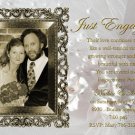 Elegant Gold Frame Photo Engagement and Wedding Announcements 5 x 8