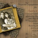 Modern Textured Photo Engagement and Wedding Announcements 5 x 8