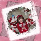 Modern Pink and White Snowflakes Custom Photo Christmas Cards 5 x 8