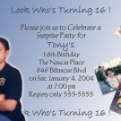 Blue Man's Birthday Milestone Photo Adult Birthday Invitations