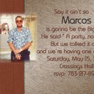 Unique Elegant Masculine in Brown Photo Adult Birthday Invitations