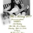 Modern Black & White 50th 60th 70thPhoto Adult Birthday Invitations