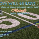 Photo Adult Birthday Invitations Football Themed 50 Yard Line