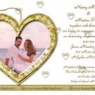 Gold Heart Engagement & Wedding Annoucements