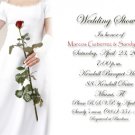 Bride Holding Rose Personalized Photo Bridal Shower Invitations